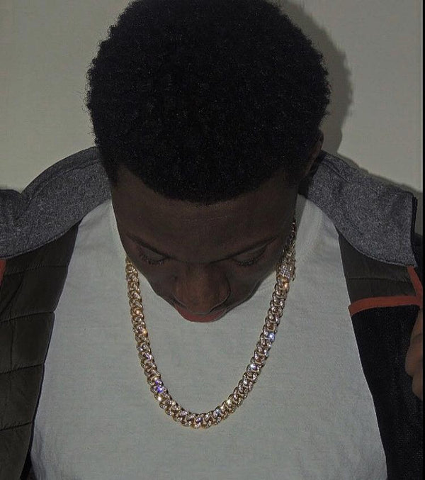 13mm Iced Out 18K Gold Miami Cuban Link | IceyCrew