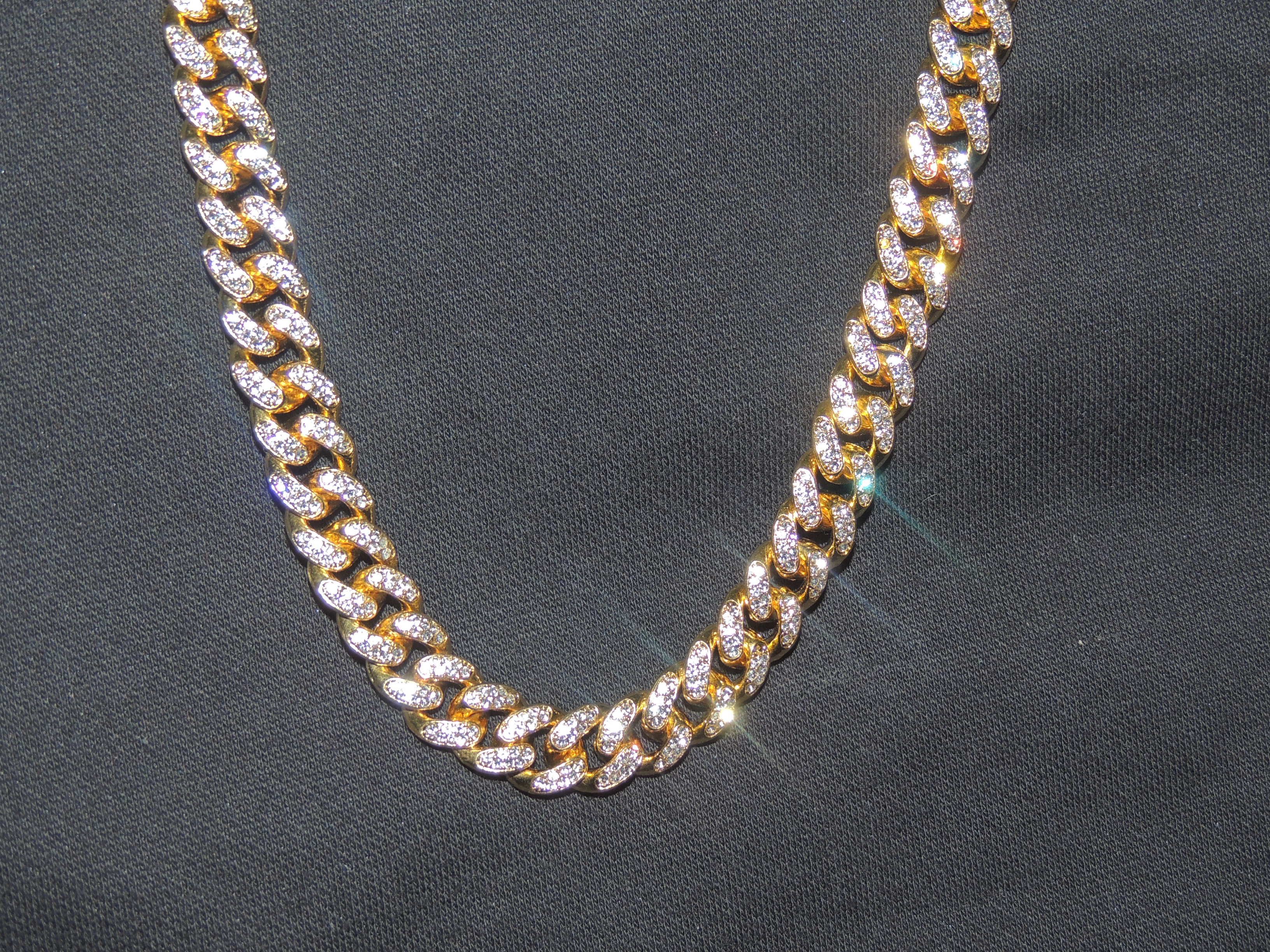 13mm Iced Out 18K Gold Miami Cuban Link | IceyCrew
