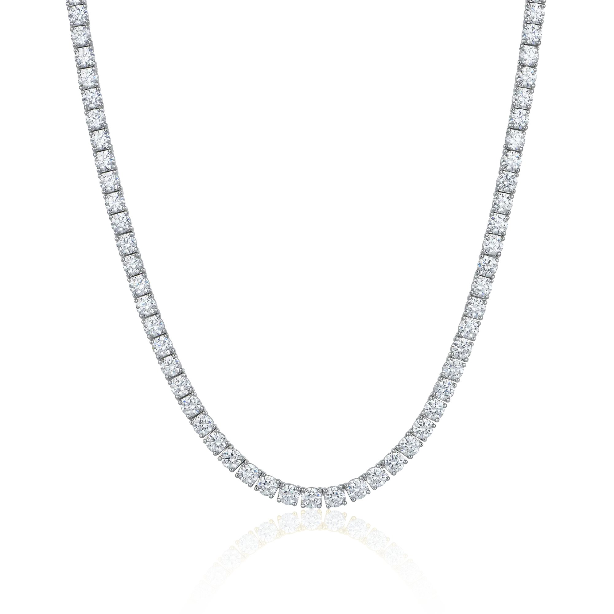 Cadena de tenis de moissanita en plata 925