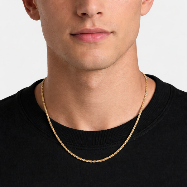 Cadena de cuerda de 18 quilates (5 mm)