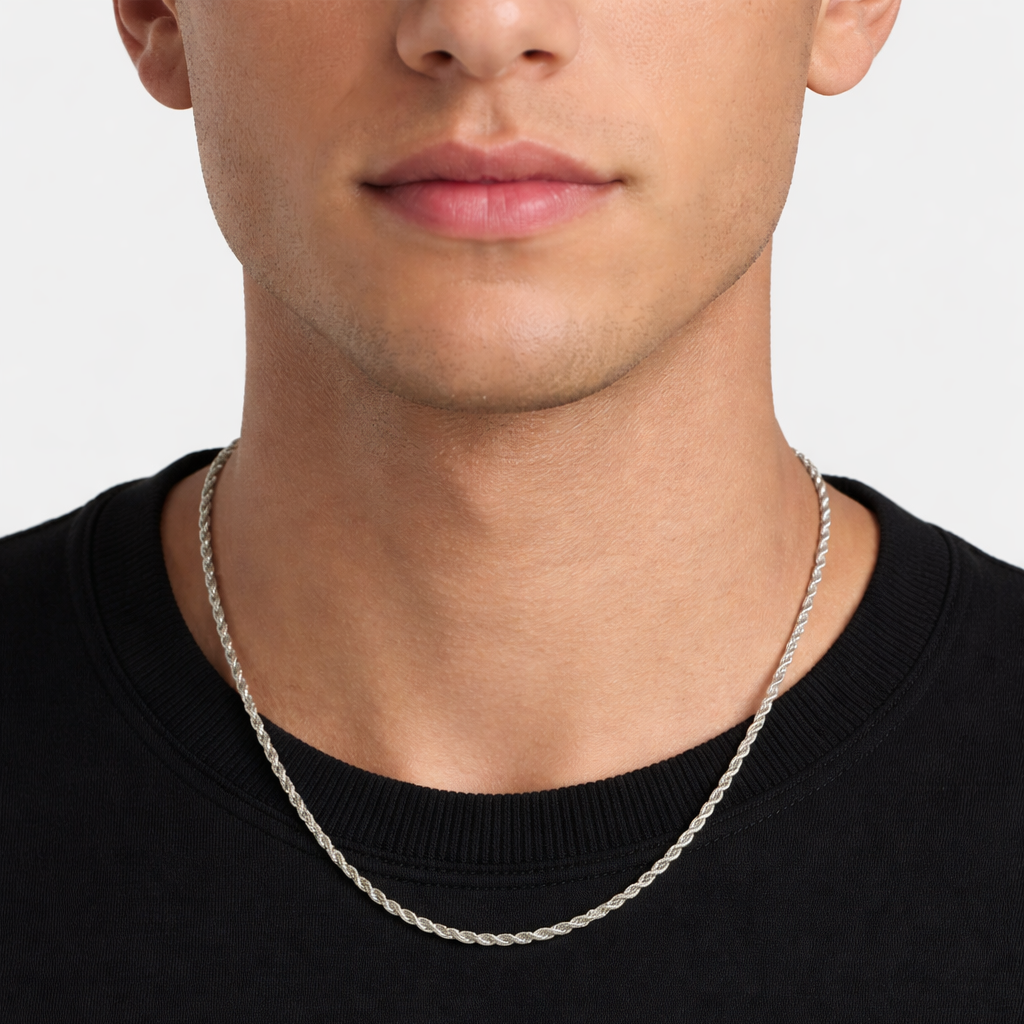 Cadena de cuerda de 18 quilates (5 mm)