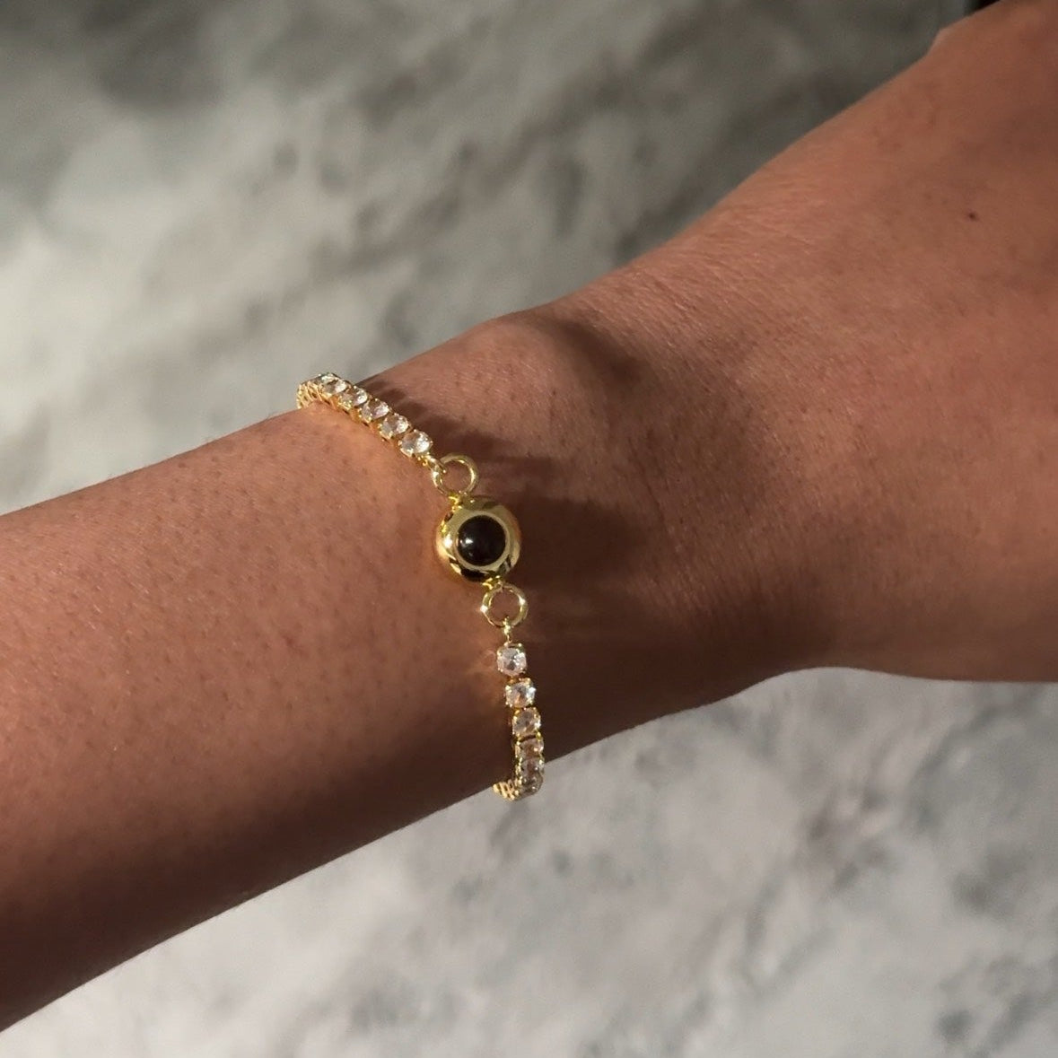 Pulsera de tenis con foto personalizada 