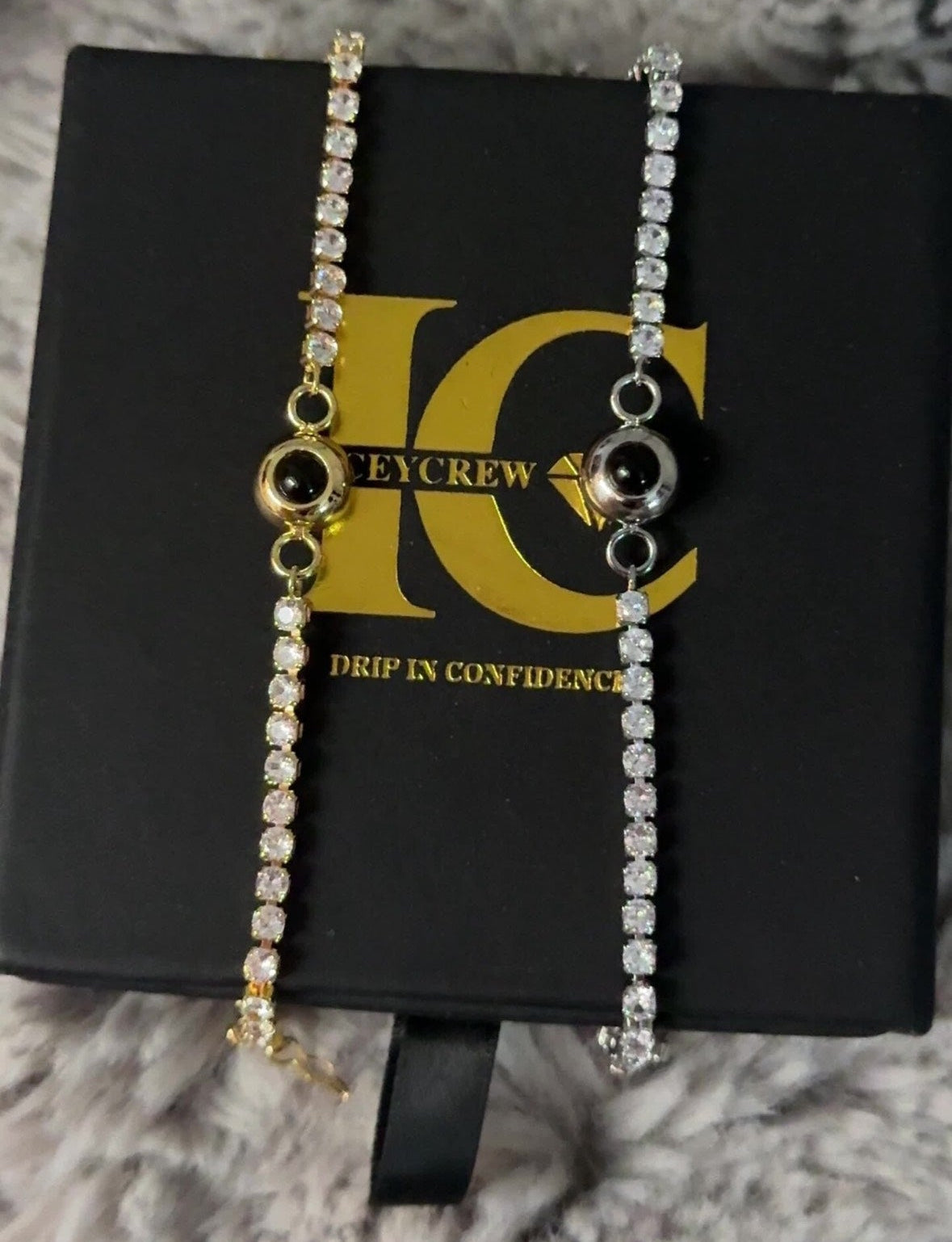 Pulsera de tenis con foto personalizada 