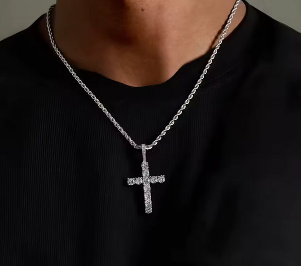 Iced Cross Pendant