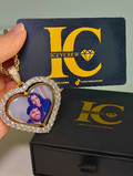 Colgante con foto de corazón personalizado