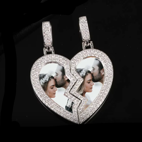 Matching Photo Promise Pendant Set (Comes With Two Pendants)