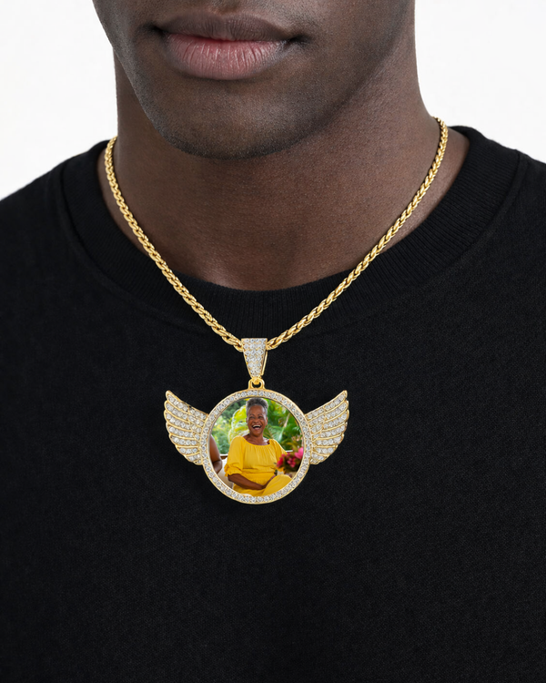 Angel Wing Photo Necklace