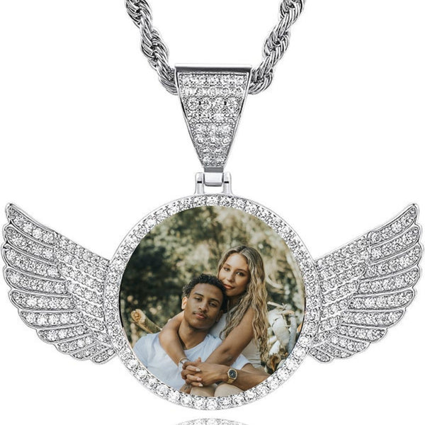 Angel Wing Photo Necklace