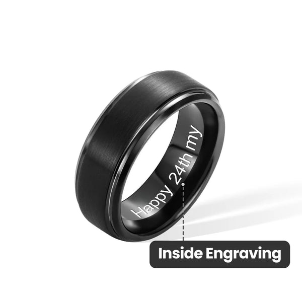 Custom Stainless Steel Engraved Ring