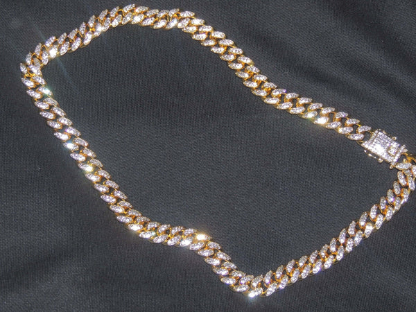 13mm Iced Out 18K Gold Miami Cuban Link | IceyCrew