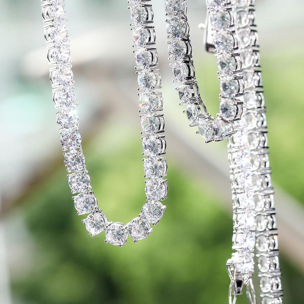 925 Sterling Silver 3MM Iced Out Tennis Chain | IceyCrew
