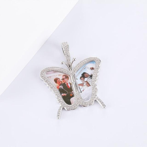 Butterfly Shape Custom Photo Pendant - IceyCrew
