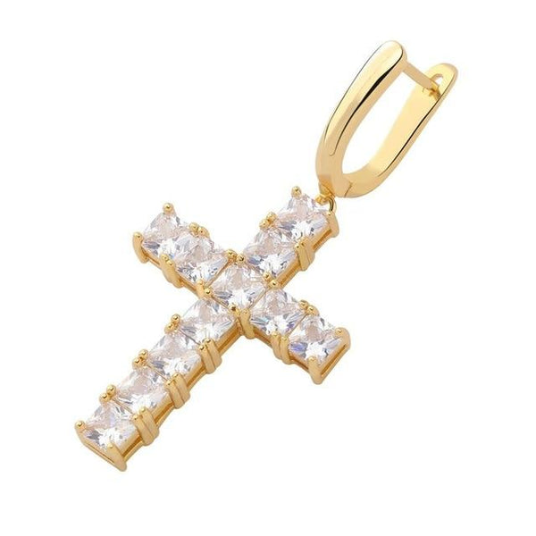 Iced Out Cross Earring | IceyCrew