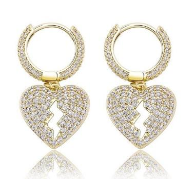 Iced Out Heart Earrings | IceyCrew