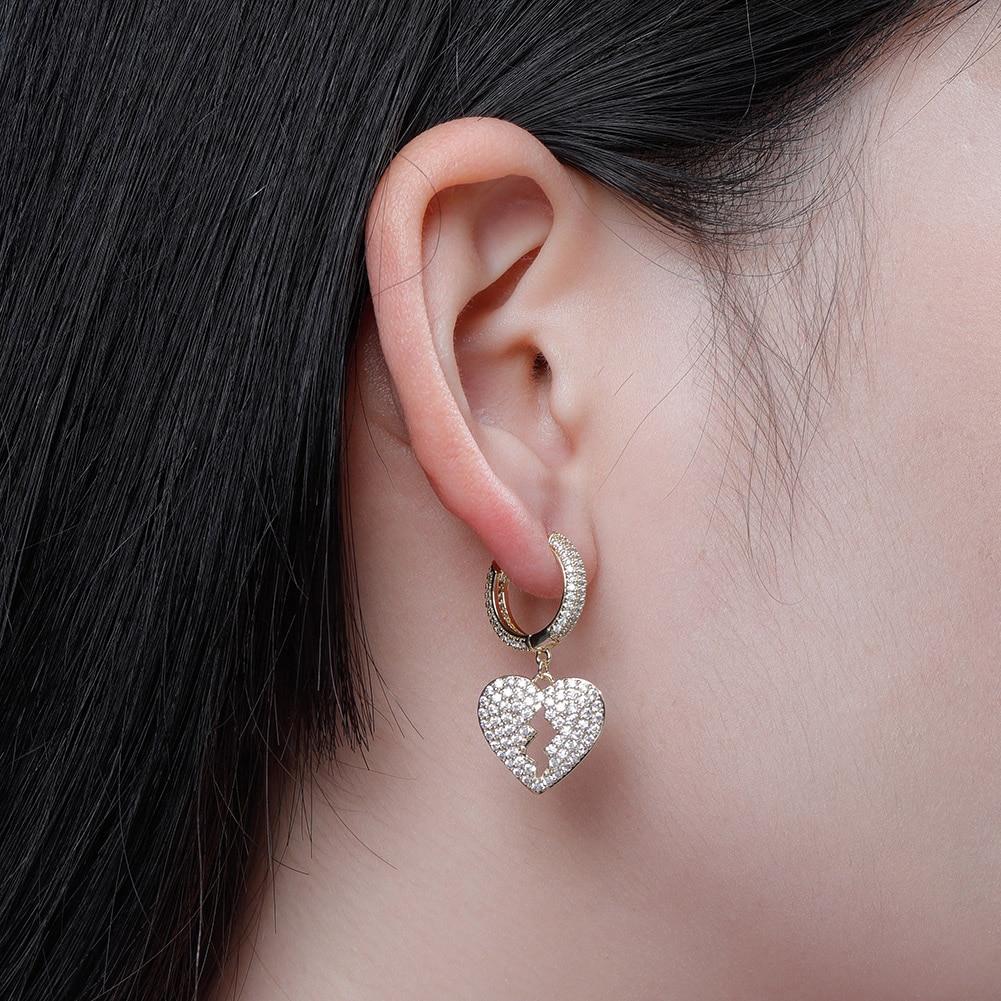 Iced Out Heart Earrings | IceyCrew