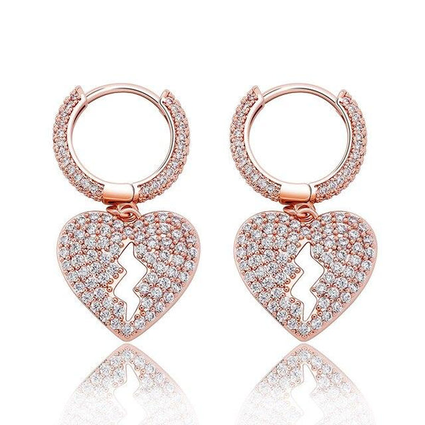 Iced Out Heart Earrings | IceyCrew