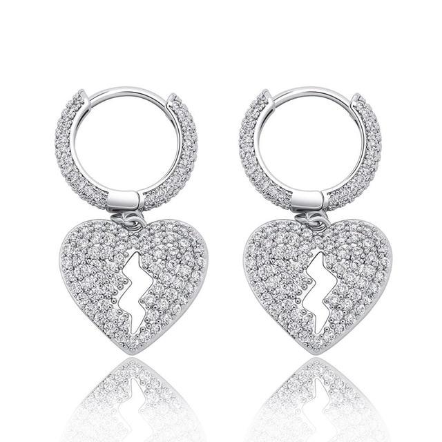 Iced Out Heart Earrings | IceyCrew