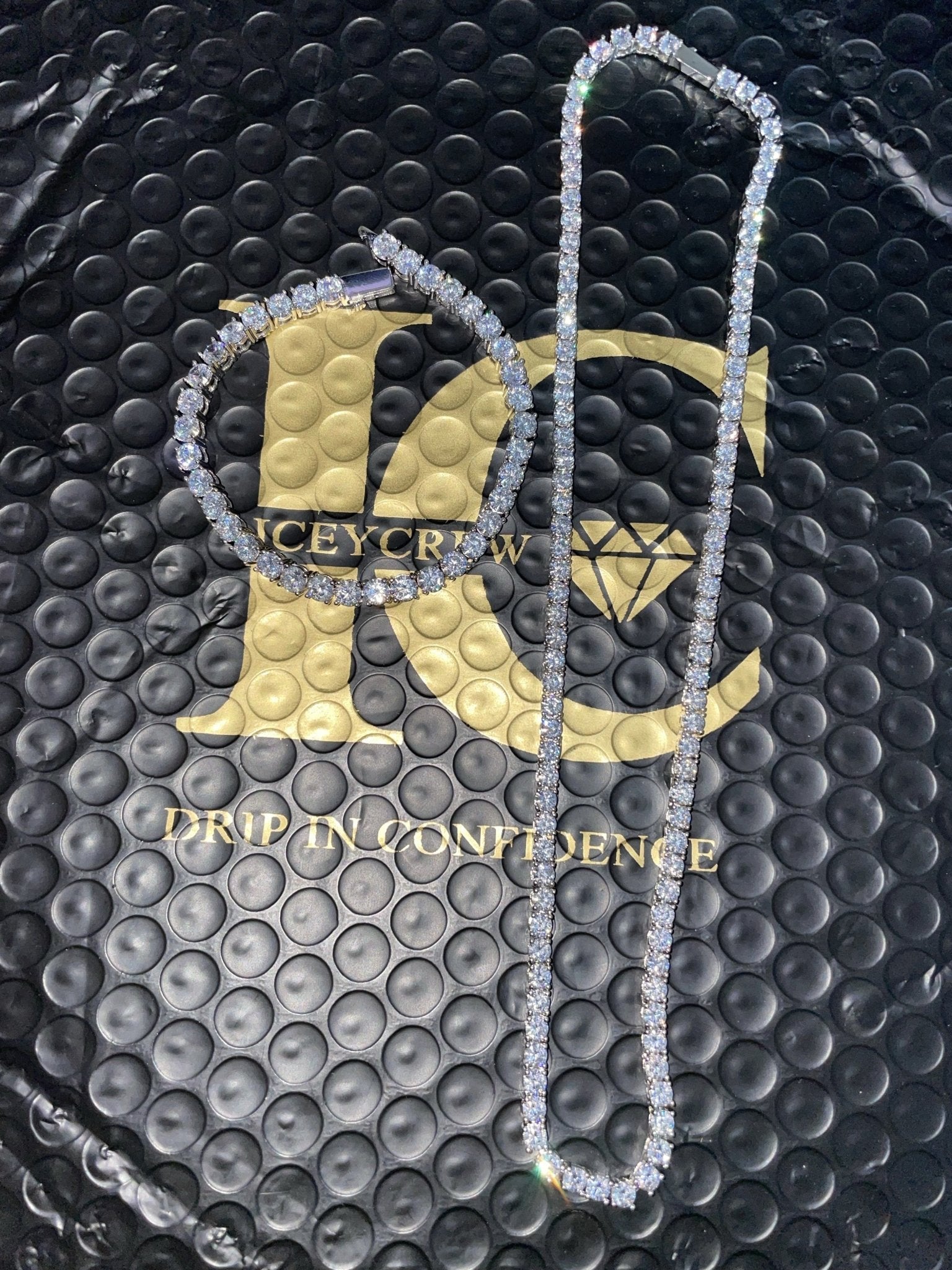 Iced Out Tennis Chain +Bracelet Set - IceyCrew