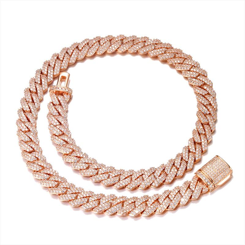 Rose Gold Iced Out 18K Gold Miami Cuban Link | IceyCrew