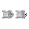 Square Iced Out Stud Earrings | IceyCrew