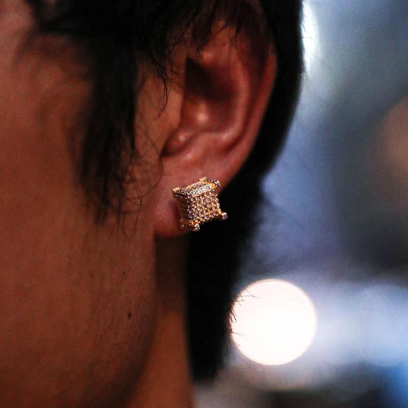 Square Iced Out Stud Earrings | IceyCrew